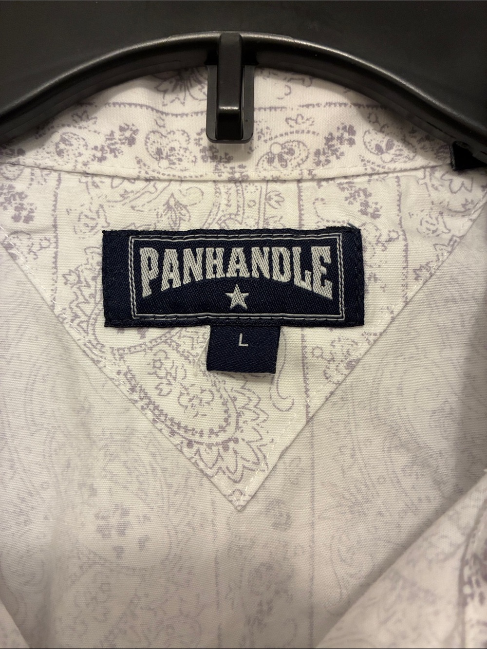 Panhandle Men's Cream Paisley Pearl Snap Western Shirt - Picture 2 of 7